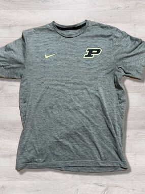 Purdue Boilermakers Nike Shirt Dri Fit Men’s Size Medium NCAA PU Grey Athletic